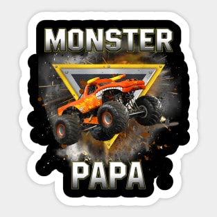 Monster Truck Papa Monster Truck Are My Jam Truck Lovers Sticker